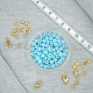 4 mm Kare Kristal Boncuk 