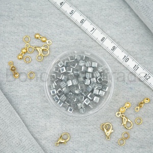 4 mm Kare Kristal Boncuk 