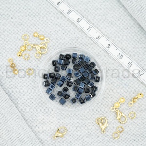 4 mm Kare Kristal Boncuk 