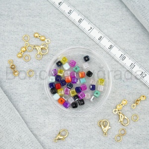 4 mm Kare Kristal Boncuk 