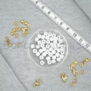 4 mm Kare Kristal Boncuk 