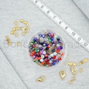 4 mm Piramit Kristal Boncuk 