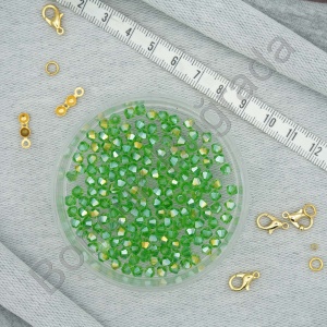 4 mm Piramit Kristal Boncuk 
