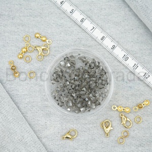4 mm Piramit Kristal Boncuk 