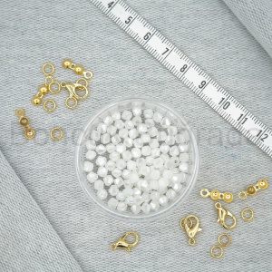 4 mm Piramit Kristal Boncuk 