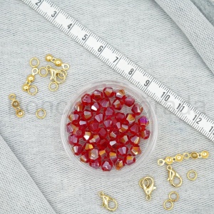 6 mm Piramit Kristal Boncuk 