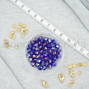 6 mm Piramit Kristal Boncuk 