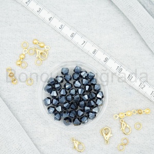 6 mm Piramit Kristal Boncuk 