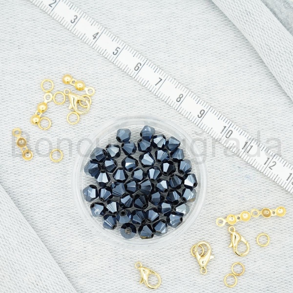 6 mm Piramit Kristal Boncuk 