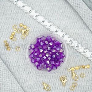 6 mm Piramit Kristal Boncuk 