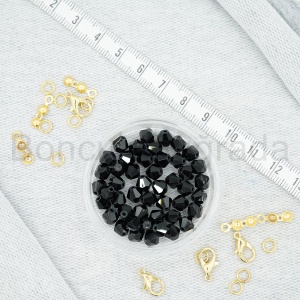 6 mm Piramit Kristal Boncuk 