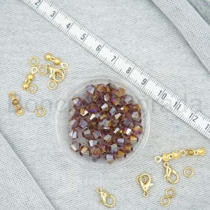 6 mm Piramit Kristal Boncuk 