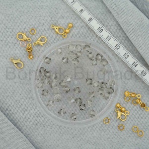 6 mm Piramit Kristal Boncuk 