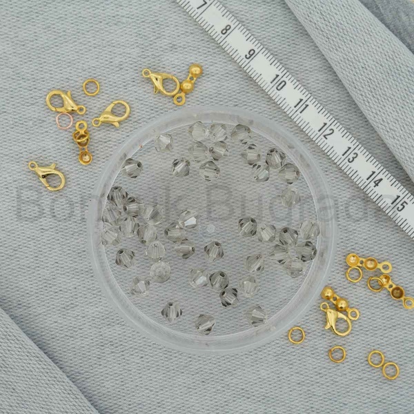 6 mm Piramit Kristal Boncuk 
