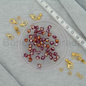 6 mm Piramit Kristal Boncuk 
