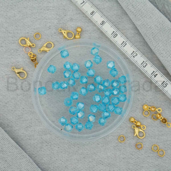 6 mm Piramit Kristal Boncuk 