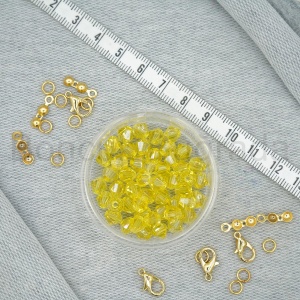 6 mm Piramit Kristal Boncuk 