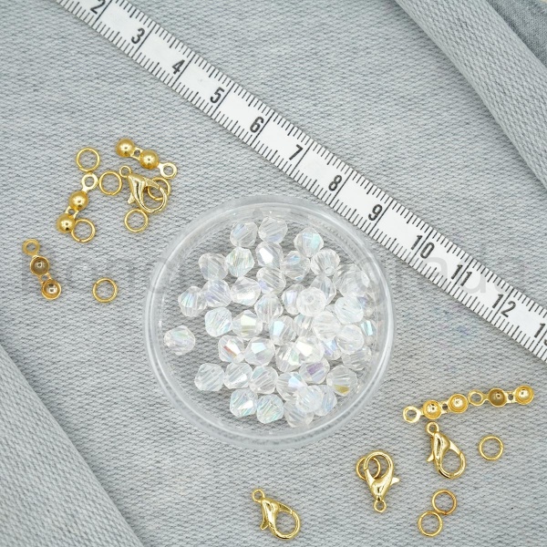 6 mm Piramit Kristal Boncuk 