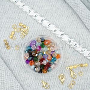 6 mm Piramit Kristal Boncuk 
