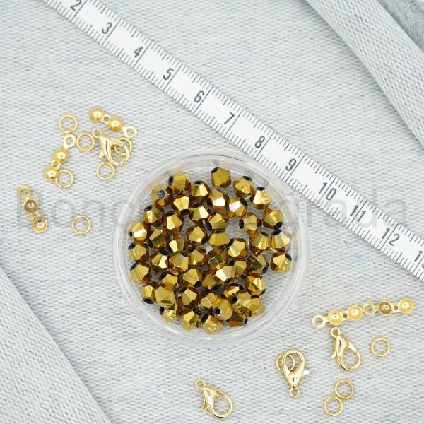 6 mm Piramit Kristal Boncuk 
