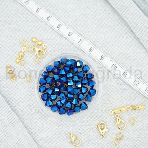 6 mm Piramit Kristal Boncuk 