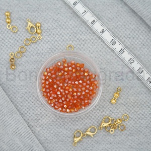 3 mm Piramit Kristal Boncuk 