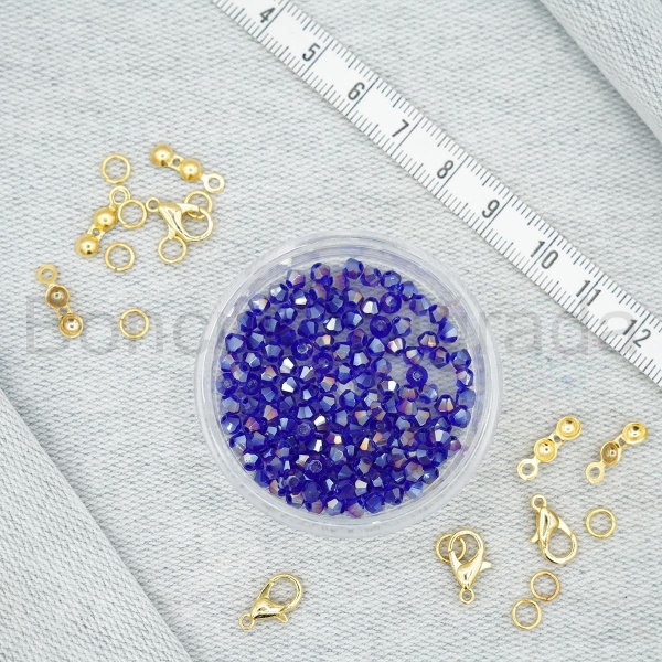 3 mm Piramit Kristal Boncuk 