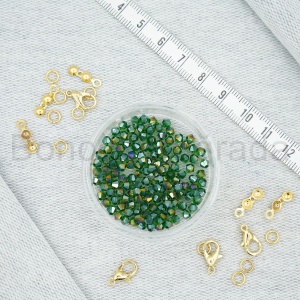 3 mm Piramit Kristal Boncuk 