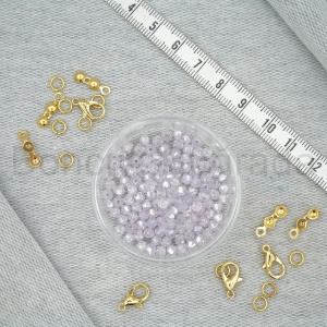 3 mm Piramit Kristal Boncuk 