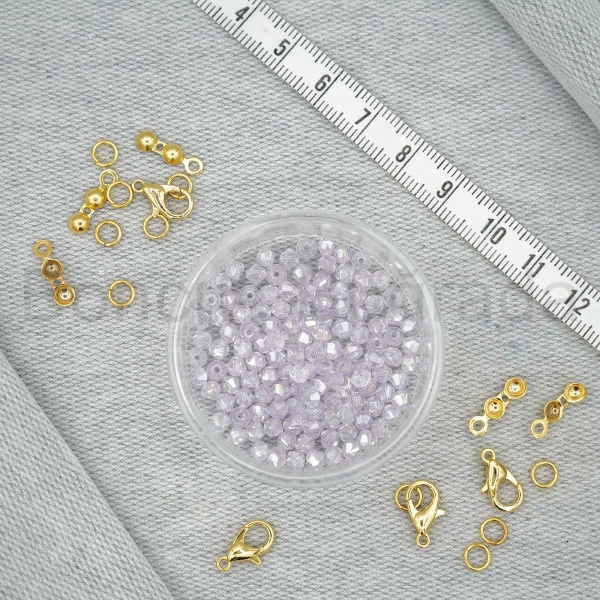 3 mm Piramit Kristal Boncuk 