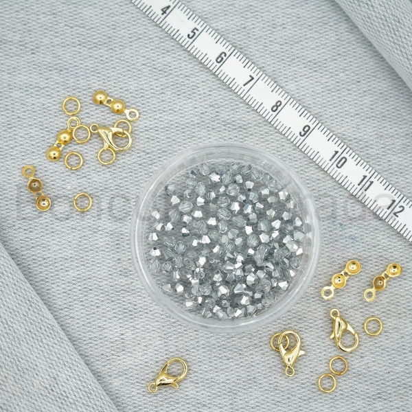 3 mm Piramit Kristal Boncuk 