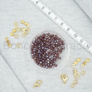3 mm Piramit Kristal Boncuk 