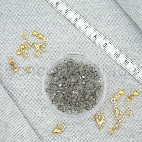 3 mm Piramit Kristal Boncuk 