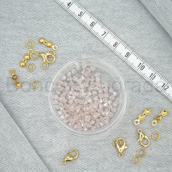3 mm Piramit Kristal Boncuk 