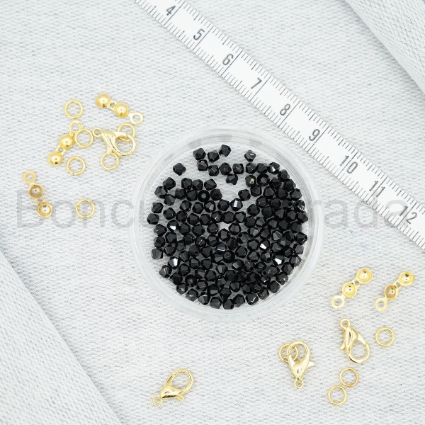 3 mm Piramit Kristal Boncuk 