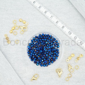 3 mm Piramit Kristal Boncuk 