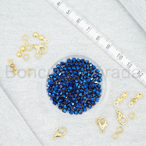 3 mm Piramit Kristal Boncuk 