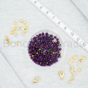 3 mm Piramit Kristal Boncuk 