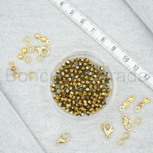 3 mm Piramit Kristal Boncuk 