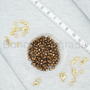 3 mm Piramit Kristal Boncuk 