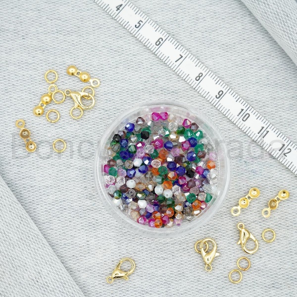 3 mm Piramit Kristal Boncuk 