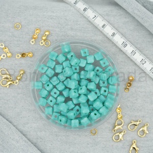 6 mm Kare Kristal Boncuk 