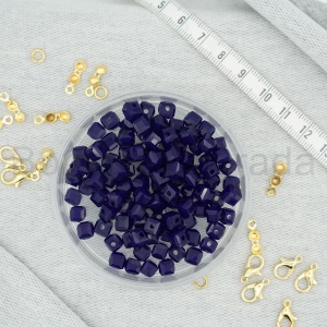 6 mm Kare Kristal Boncuk 