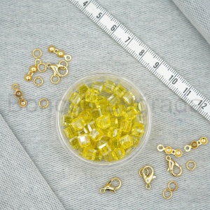 6 mm Kare Kristal Boncuk 