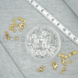6 mm Kare Kristal Boncuk 