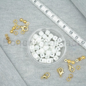 6 mm Kare Kristal Boncuk 