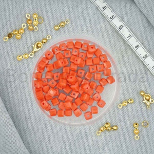 6 mm Kare Kristal Boncuk 