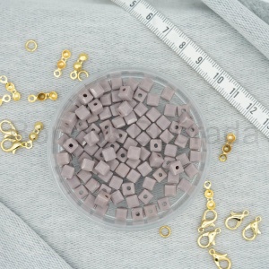 6 mm Kare Kristal Boncuk 