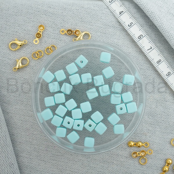 6 mm Küp Fimo Boncuk