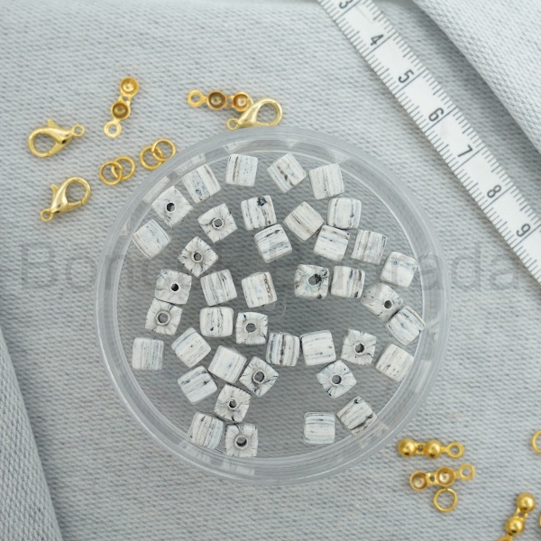 6 mm Küp Fimo Boncuk
